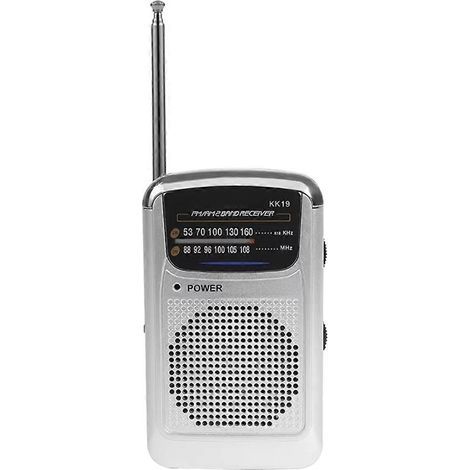 Mini radio portable avec haut-parleur intégré, bandes SW/AM/FM, antenne télescopique pour une utilisation d'urgence en intérieur et en extérieur (1/5)
