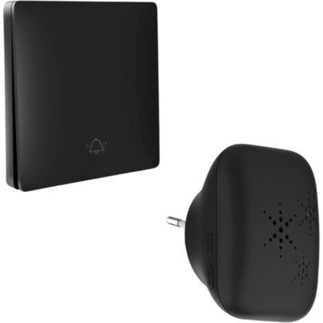 Eco Outdoor wireless and battery-free doorbell kit waterproof IP 65 snow rain - remote transmitter - mini and concealed doorbell - plug-in receiver (1/5)