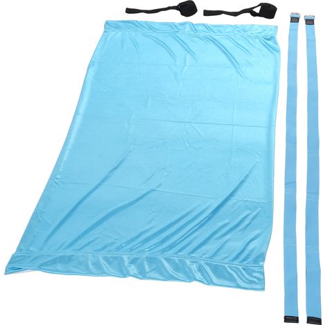 Lot de 1 ceinture de yoga aérien bleu ciel, sangle élastique pour grand écart, inversion, étirement, entraînement de taille, emballage avec sac PE. (1/5)