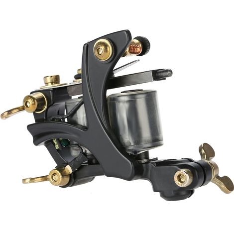 Machine à tatouer professionnelle 10 bobines, pistolet artisanal noir pour liner et shader (1/5)