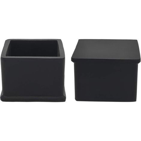 4 tapis en caoutchouc antidérapant carré pour chaise, pied de table, 30 x 30 mm (3,0 x 3,0 cm), noir (1/4)