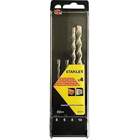 PUNTA ELICOIDALE SDS PLUS IN SET set 4 pz (da mm 5 a 10) - STANLEY