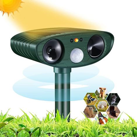 Répulsif pour chats, répulsif pour animaux, répulsif solaire pour chats, répulsif étanche pour jardin, ratons laveurs, chiens, oiseaux, nuisibles
