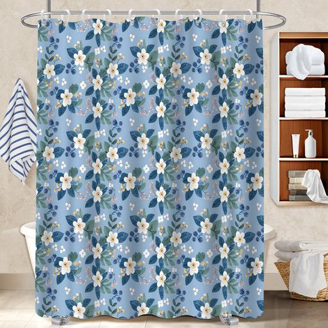 Rideau douche polyester 180x180 avec œillets rideau séchage rapide pour dans une salle de bain design (1/5)