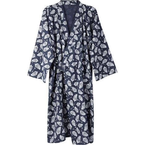 Men Women Bathrobe Japanese Kimono Bathrobe Nightgown Pajamas Dressing Gown Unisex Sleepwear Home Wear (1/5)