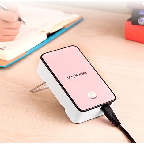 Mini-Appareil de Chauffage Portatif 200W, Petit Appareil de Chauffage éLectrique de Bureau, 220V, éConomies d'énergie Sûres et, Adapté au Bureau, à la Chambre à Coucher, Etc. (Rose)-RAPANDA