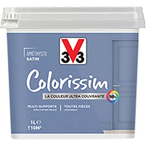 Peinture Multi-supports V33 Colorissim Satin Amethyste 1 L