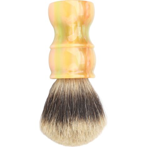 Brosse à raser synthétique pour barbier, nettoyage visage et barbe, lot de 2, idéale salon de coiffure et maison, poils doux, usage professionnel. (1/5)