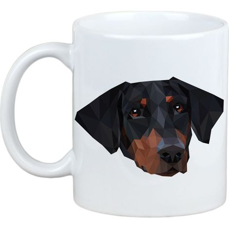 Doberman, Dobermann - tazza con foto e scritta cane geometrico Art-Dog (1/5)