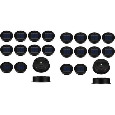 Lot de 24 pièces de rechange pour lampes solaires, couvercles de lanterne à panneau LED étanches pour extérieur (1/4)