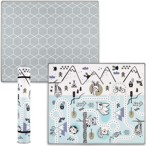Tapis en mousse enroulable 180 x 150 x 15 cm nukido nk 342