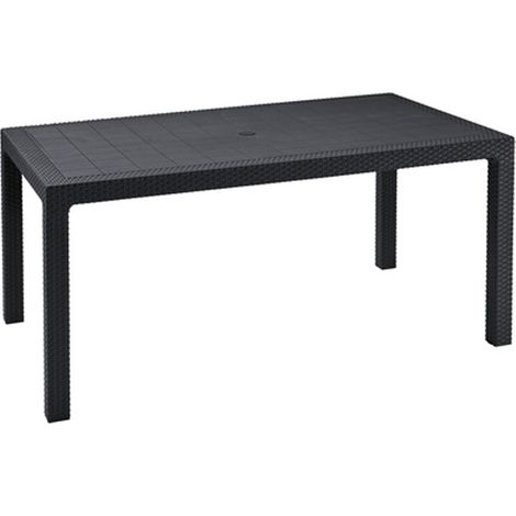 Table de jardin Melody - 160x94x74cm en résine gris anthracite - KETER