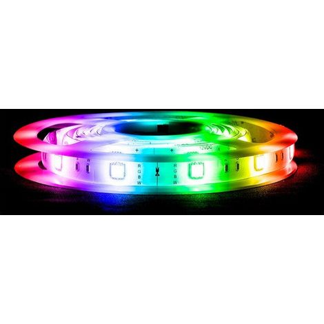 Ruban LED RGB Contrôle par Smartphone Bluetooth 30 LED/m 2m KIT avec Source d'Alimentation RGBW (1/5)