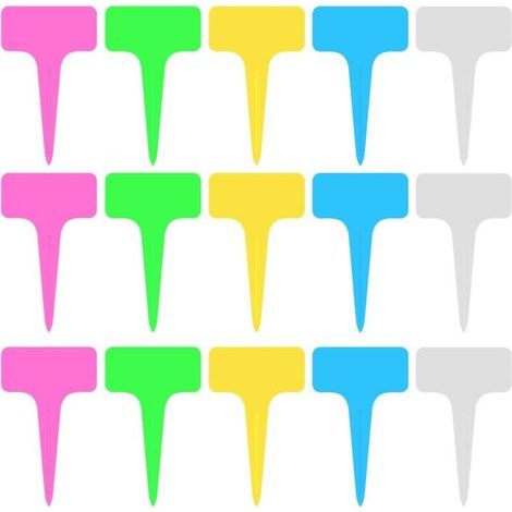 CSPARKV 120 Pcs 6 x 10 cm Étiquette de Plante Plastique, Etiquette Jardin Imperméable, Etiquette Semis Exterieur, Marqueurs Potager pour Plantes Semis Herbes Pépinière, Coloré (1/5)