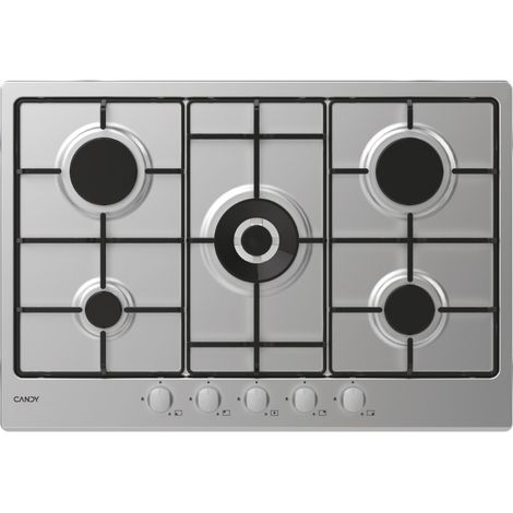 Horno de gas Candy Moderna CHW74WX de acero inoxidable empotrado de 75 cm y 5 quemadores