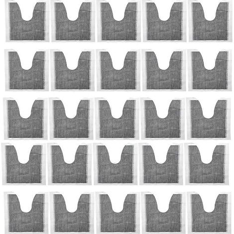 Lot de 25 tapis de toilette jetables, protecteur de sol absorbant pour toilettes, antidérapant, tapis d'apprentissage de la propreté, tapis de toilette en forme de U (1/5)