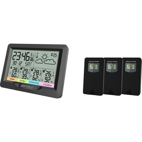 OPTEX Station Météo avec 3 Sondes Extérieures