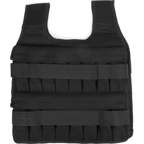 Gilet lesté réglable en maille avec sac de sable de 35 kg pour entraînement de force sportive, course à pied