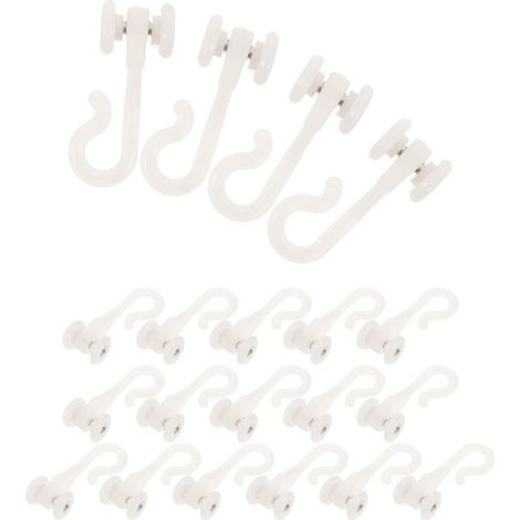 HOMSFOU Lot de 100 crochets suspension pour moustiquaire, poulie (1/5)