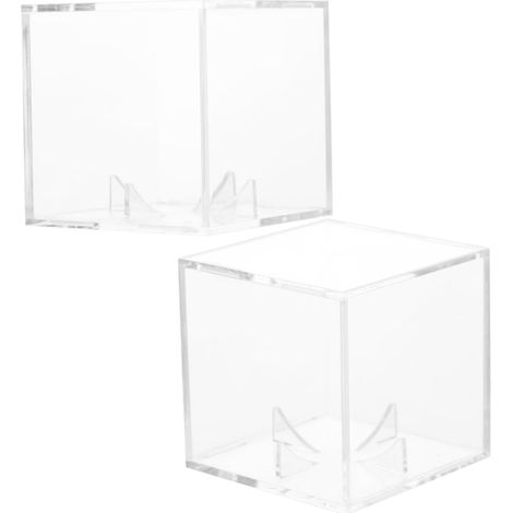 2pièces Vitrine De Baseball Acrylique Boîte De pour Balles De Baseball Petite Vitrine Transparente Étui De Collection (1/5)