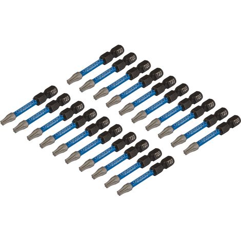 Draper T20X50MM IMPACT S/D BIT 20PK 05698 TX-STARÂ® Impact Screwdriver Bits, 1/4" Hex