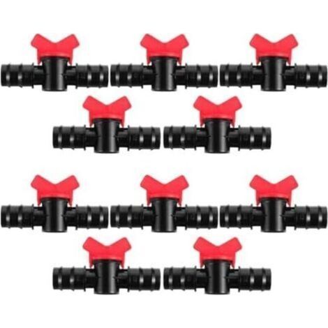 10 Pieces Straight Capillary Valve Watering Valve Plastic Irrigation Valve Hose Accessories Irrigation Fittings Drip Irrigation Valve Par (1/5)
