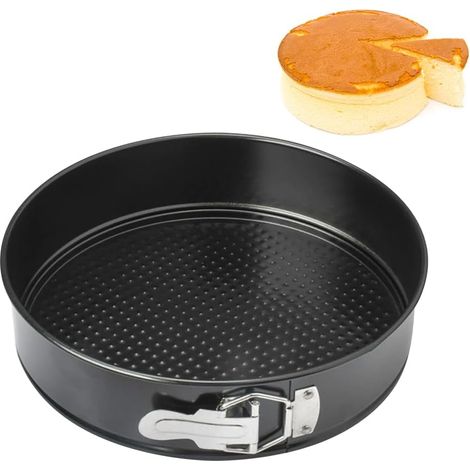 1 Pièce Moule à charnière rond, Acier au carbone, Revêtement antiadhésif, 26 cm, Pour cuisson gâteau et pâtisserie (1/5)