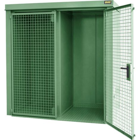 Bauer Südlohn Conteneur pour bouteilles de gaz GFC-B/W M1, peint, vert réséda