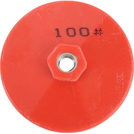 Lot de 5 disques à meuler intégrés, grain 100, abrasif émeri, en nylon et plastique, pour meuleuse d'angle, pour métal, pierre et carrelage. (1/5)