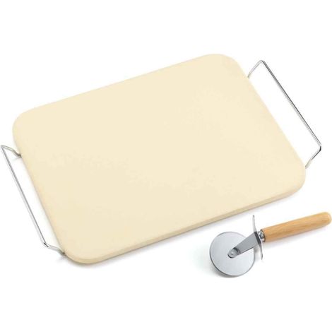 Ompagrill Set Pietra in Cordierite Refrattaria 30x38 Con Supporto E Rotella Tagliapizza (1/5)