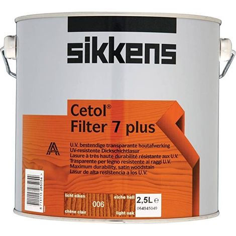 Sikkens – Lasure pour bois chêne clair 2,5L – Résistance aux intempéries et UV – Application facile avec brosse ou rouleau microfibres