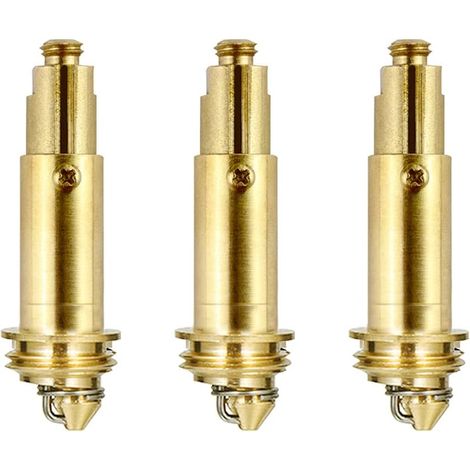 Bouncing Core - Brass Pop-up Basin Drain Stopper Replacement - For Sink Drain Ejector Mechanism - 3 pcs (1/5)