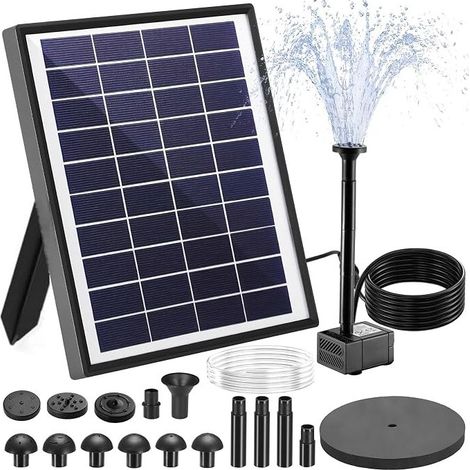 6.5 W Solar Water Pump with 1 m Water Pipe, 3.25 m Cable, for Fish Ponds, Small Ponds, Waterfalls, Flower Pots, Decorative Fountains (1/5)