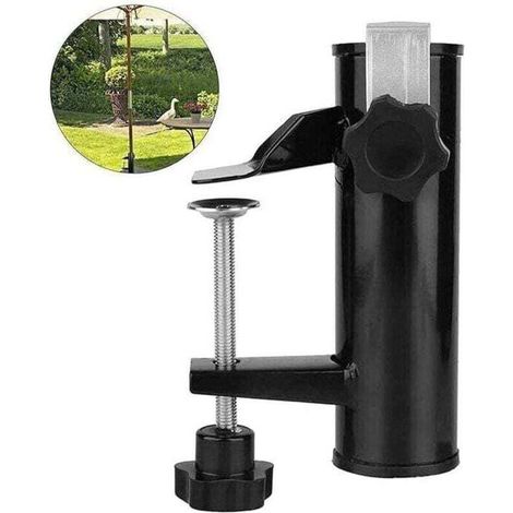 Porte-Parasol Balustrade De Balcon Support Parasol Balcon Pince Support Pour Table Parasol Accessoires Fixation Pour Balcon, Terrasse Ou Table - Balcon-Parasols Avec Mât Jusqu'à Ø 16-38 Mm