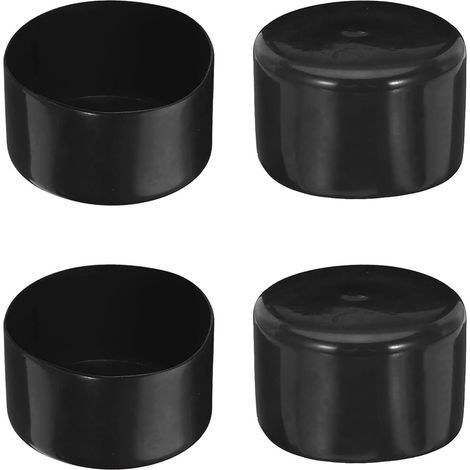 Set of 4 70mm Rubber End Caps, Flexible PVC Protective Cap, For Tubes, Fences, Furniture (1/5)