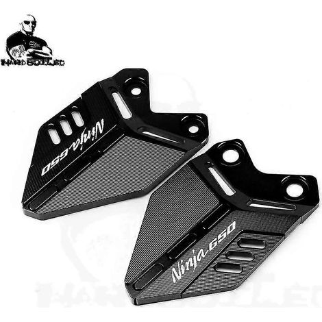 Für Kawasaki Ninja 650 Ninja650 -2018 2019 2020 2022 2022 Motorrad-Fußpedal-Set Fersenplatten-Schutzabdeckung Zubehör - schwarz 1