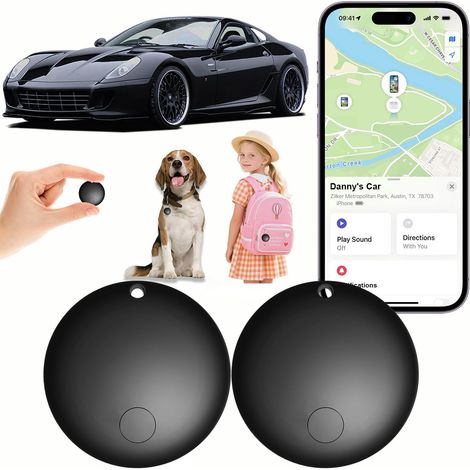 Traceurs pour animaux de compagnie, étiquettes de localisation d'articles compatibles avec Find My (iOS uniquement) - Mini traceur GPS pour voiture, sans abonnement, localisateur (1/5)