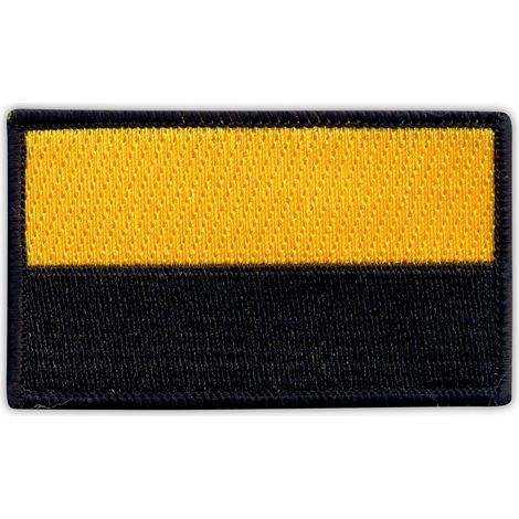 Aufnäher mit der Flagge von Sachsen-Anhalt – zum Aufbügeln/Heißsiegeln – gestickter Aufnäher/Abzeichen/Emblem