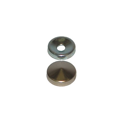 Borchie coprivite coniche - Ø 14 mm. - ottone lucido - 12 pz.