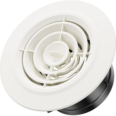 Grilles d‘aération 100mm, d‘ouverture d‘air réglables, avec Moustiquaire, Grille Aeration Ronde, Bouche vmc 100mm, Grille de Ventilation Pour SDB, WC, Cuisine, Garage (1/5)