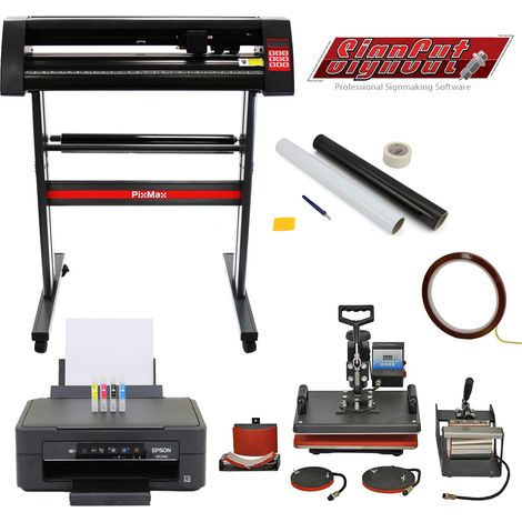 5-in-1-Heißpresse, 720-mm-Vinylschneider, Drucker & (1/5)