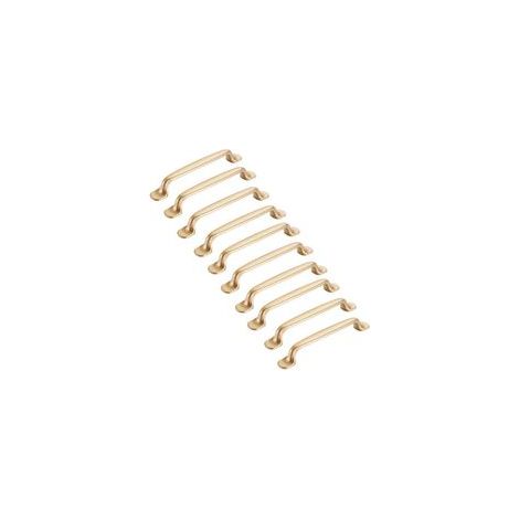 (10 piezas) Tirador dorado para armario de 128 mm, tirador para muebles, tirador para puerta de armario de cocina, tirador para alacena. (1/4)