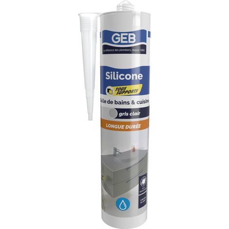 Silicone Gris Tout Support Geb Mastic Silicone élastique Gris - Geb