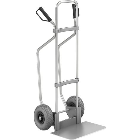 eurokraft pro, Diable en aluminium avec semelles, l x p bavette