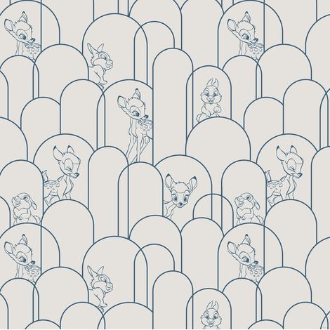 Papier Peint intissé - Bambi Joue A Cache-Cache 250 cm x 250 cm (1/4)