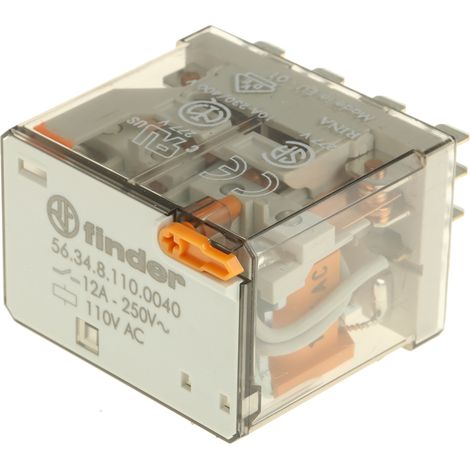 Relais de puissance Finder 56 Series, 4 RT, bobine 110V c.a. Enfichable 1W ( Prix pour 1 )