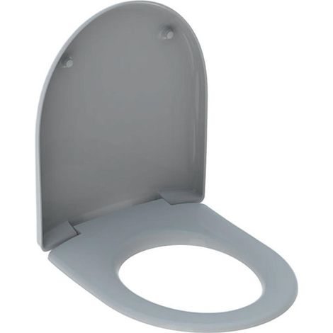 Abattant WC RENOVA avec charnières de couvercle : acier inoxydable, blanc