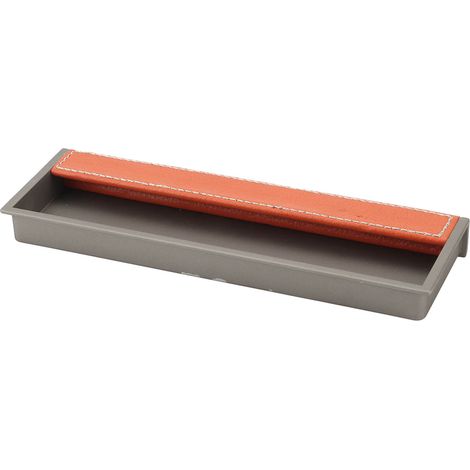 Poignée encastrée invisible design luxe pour porte coulissante, tiroir et placard, couleur orange, modèle dissimulé à rainure. (1/5)