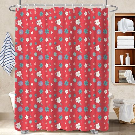 Rideau de douche 180x180 déco d‘intérieur rideau séchage rapide pour un printemps fleuri dans la salle de bain (1/5)