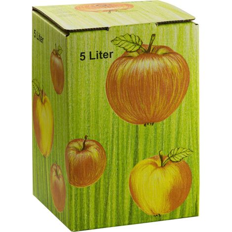 Bag in Box Saftkarton Faltkarton Apfelsaft Apfeldekor Most Saft Apfel 3 5 10 L
